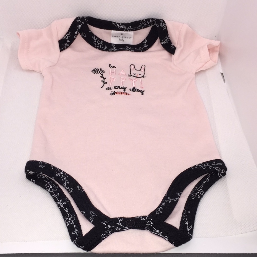 Laura Ashley Baby Girls Diaper Shirt Bodysuit 0-3M